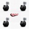 Service Caster 2-3/8'' Twin Wheel Casters with Brakes and Side Mount Brackets , 4PK SCC-GR02S60-NYS-B-716-4-CB180-4 - alternate 3